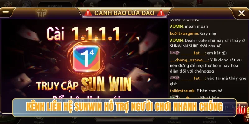 Kênh liên hệ Sunwin hỗ trợ người chơi nhanh chóng